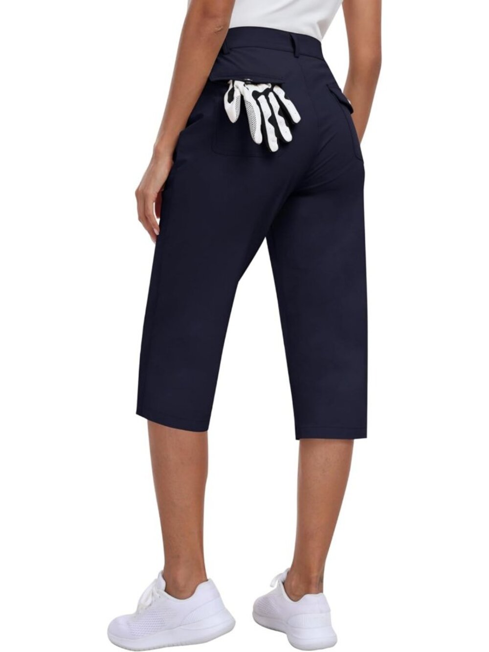 Lightweight Women's Capri Pants with Pockets - Quick Dry, Cropped, Elastic Waist